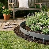 Harbour Housewares 5M Zinc Galvanised Steel Lawn Edging 8cm Face Anthracite view 7