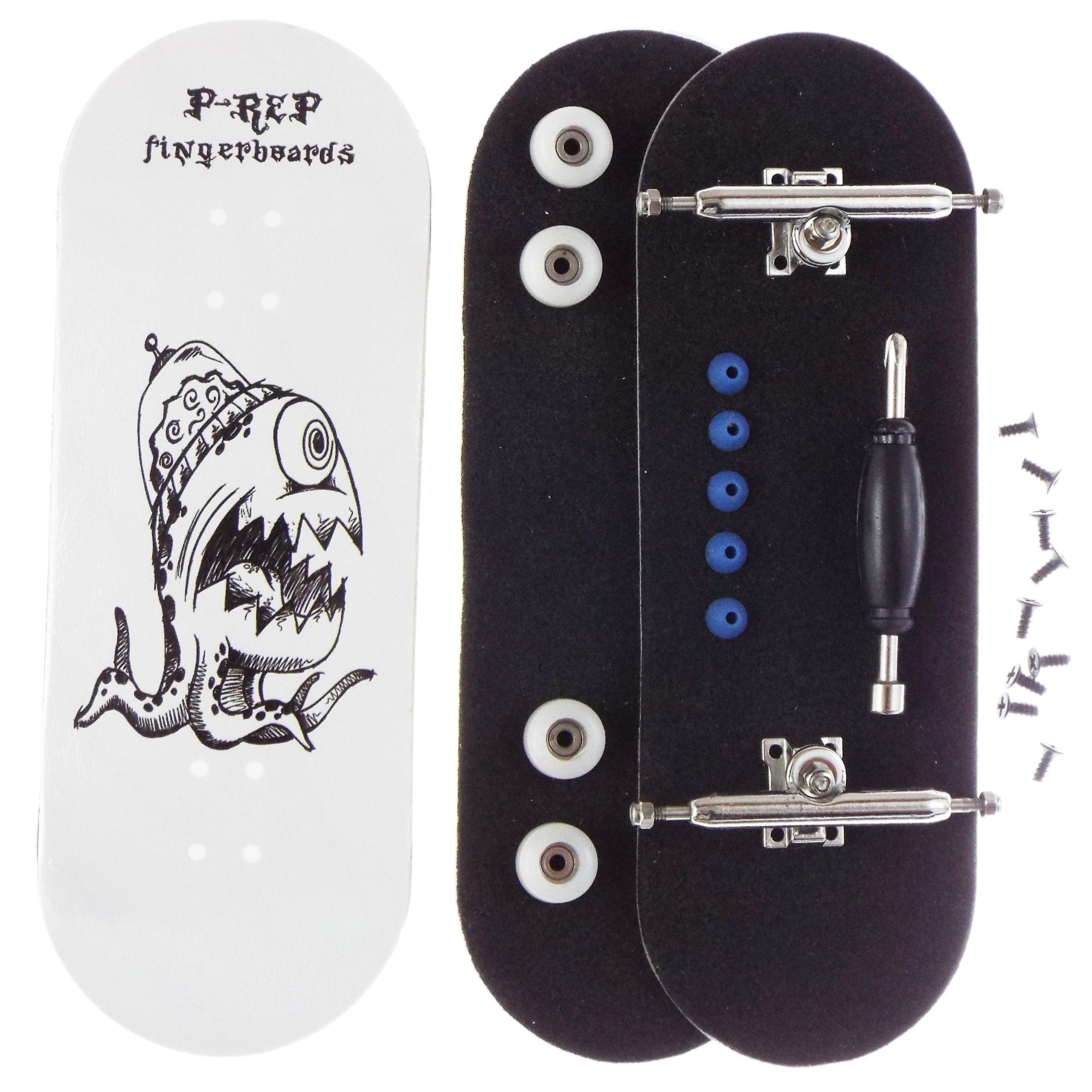 P-REP エイリアンブレイン-ソリッドパフォーマンスコンプリート木製フィンガーボード(クロマイト、34mm x 97mm)