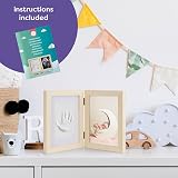 Chuckle Baby Hand and Footprint Kit Premium Pine Frame 5x7 Air-Drying Clay view 5