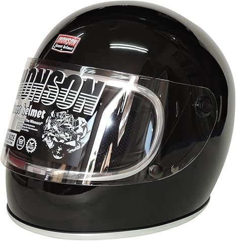 Amazon Jhonson ジョンソン かぶりごこちバツグン ビンテージ ストリート フルフェイス ヘルメット オールドブラック サイズ57cm 60cm Jsh 16obk フルフェイス 車 バイク