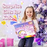 HappyGoLucky Unicorn Art Set for Girls 3-12 Yrs - 208 Pc Coloring Pencils view 7