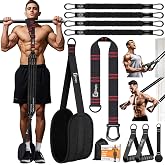 Pull Up Assistance Bands Set, 300 lbs Max Heavy Duty Resistance Bands with Adjustable Strap, Non-Slip Handle &amp; Door Anchor, Full Body Strength Training Workout Equipment for Home Gym Fitness