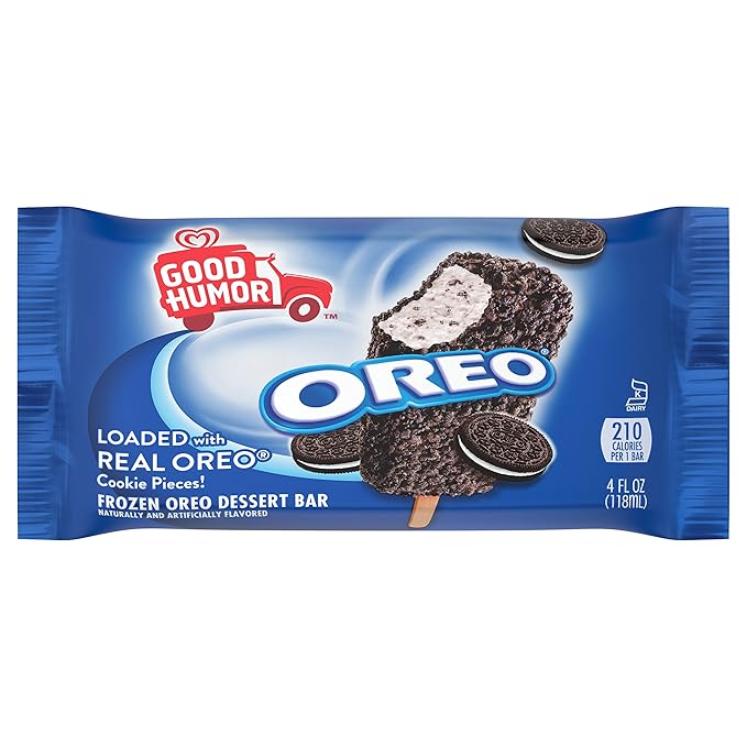 Good Humor Oreo Cookie S N Cream Ice Cream Bar 4 Oz 24 Count Amazon Com Grocery Gourmet Food