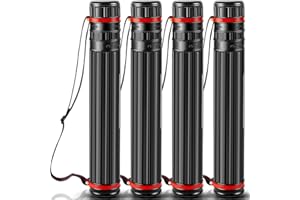 Noveread 4 Pcs Large Extendable Poster Tubes from 30'' to 49' with Strap Poster Carrying Case Telescoping Tube Portable Blueprint for Posters, Blueprints, Artwork, Map Storage(Classic Standard Style)