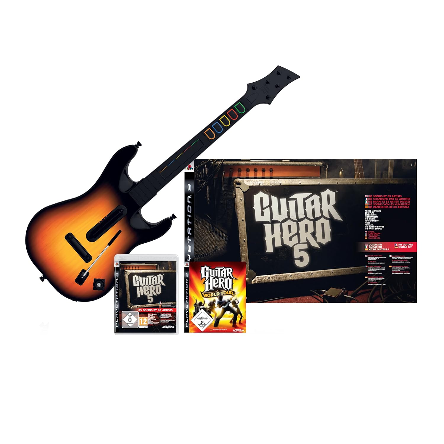 Guitar Hero 5 Limited Edition Inkl Gitarre World Tour Amazon De Games