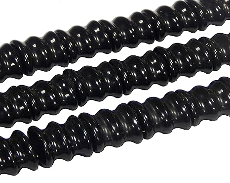 20stk Onyx Perlen Halbedelstein Edelstein 19mm x 10mm Schwarz Säule 1 Strang Schmuckstein für Kette, Ring, Basteln G775