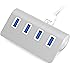 Sabrent Premium 4 Port Silver Aluminum USB 3.0 Hub (30" cable) for iMac, MacBook, MacBook Pro, MacBook Air, Mac Mini, or any PC [Silver] (HB-MAC3)