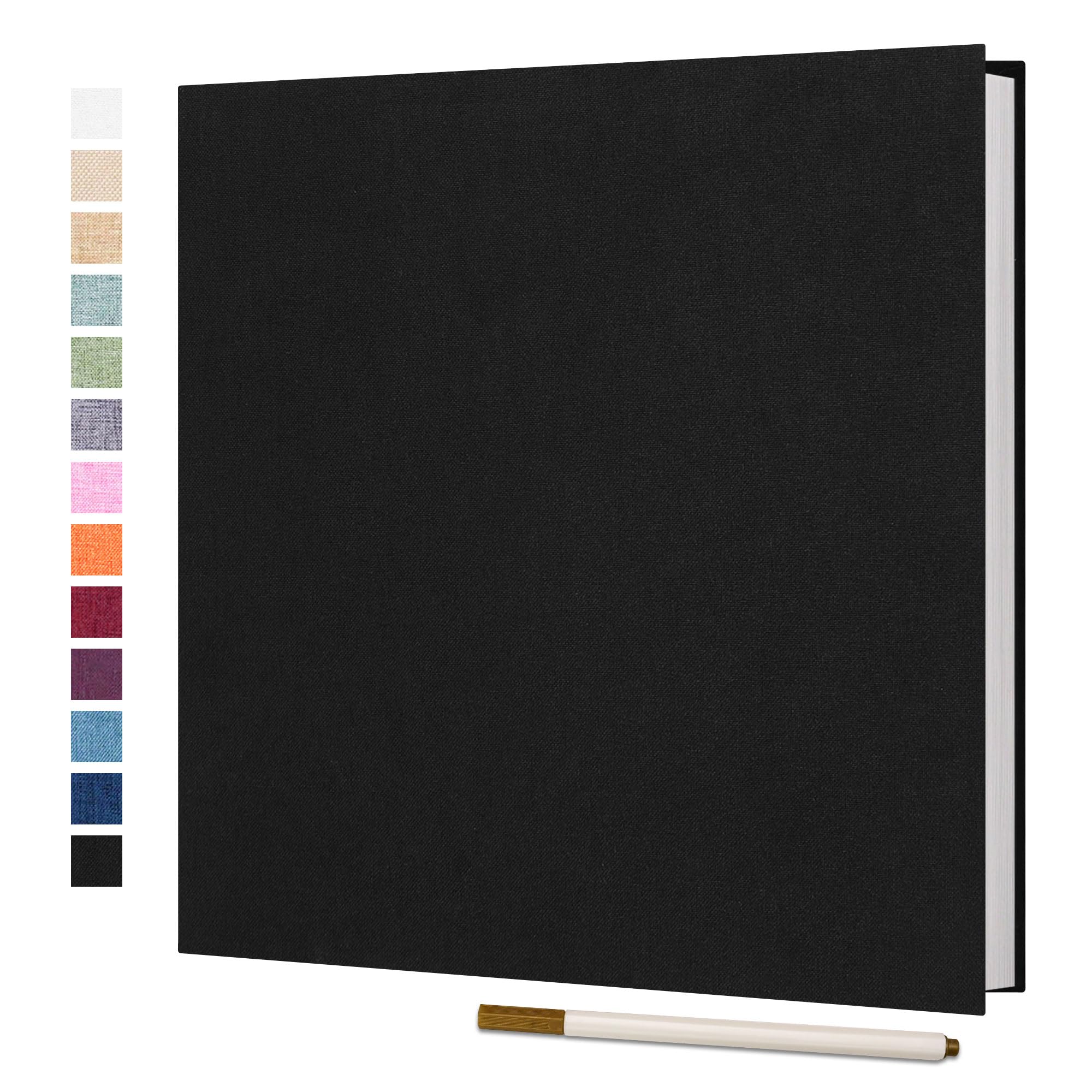 Vienrose Large Photo Album Self Adhesive for 4x6 8x10 10x12 Pictures Scrapbook Album DIY Scrap Book 40 Sticky Pages with A Metallic Pen