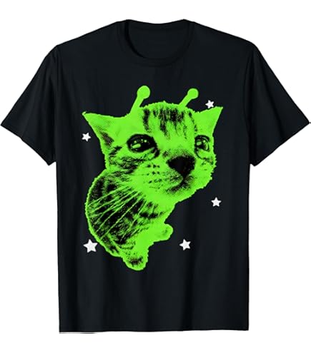 Amazon.com: Alien Cat Glerp Glorp Zep Shirt | Funny Space Meme Tee
