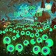 6Pack 36LED Green Solar Halloween Eyeball Lights Outdoor, Solar Garden Lights Outdoor Waterproof, Solar Firefly Lights Swayin