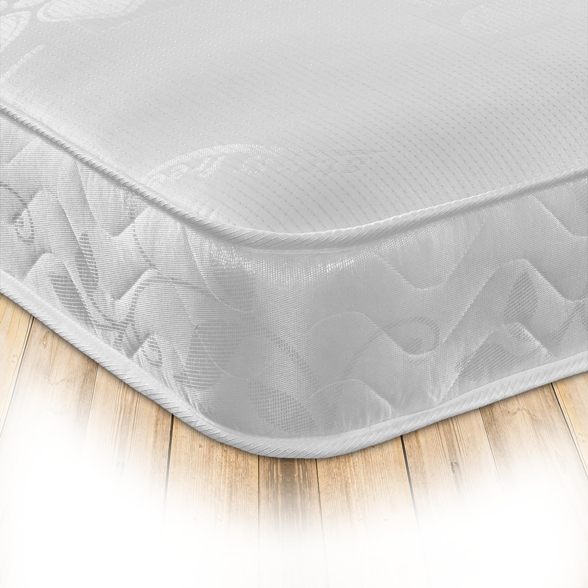 Starlight Beds Stress-Free Small Double Mattress, Value Sprung Small Double Memory Foam Mattress, Soft, White, 18cm Deep. 4ft x 6ft3 (120cm x 190cm)
