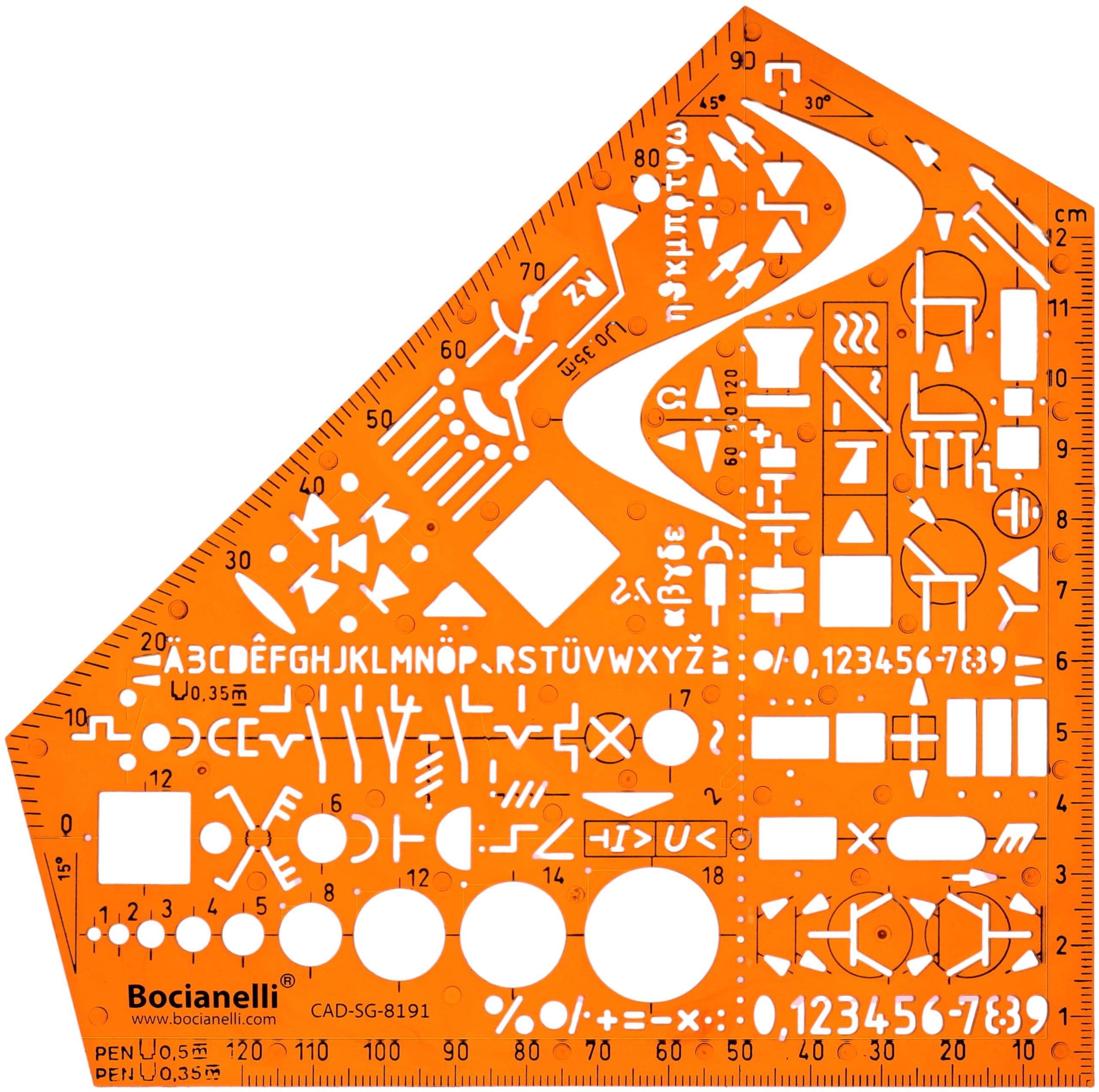 Electrical and Electronic Installation Symbols Drawing Template Stencil – Engineering Drafting Supplies – Layout Plan Schematic Wiring