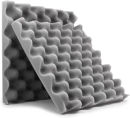 Amazon 波型 ウレタン スポンジ 吸音 スポンジ 吸音材 防音騒音吸音対策 緩衝材 25cm 25cm 厚さ約35mm 24枚入 グレー 吸音材 楽器