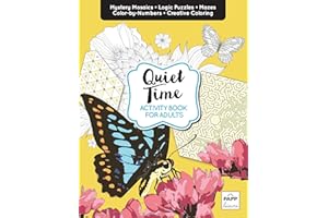 Activity Book for Adults, Quite Time with Over 100 Pages of Stress-Relieving Activities Like Sudoku, Color by Number, Mosaics
