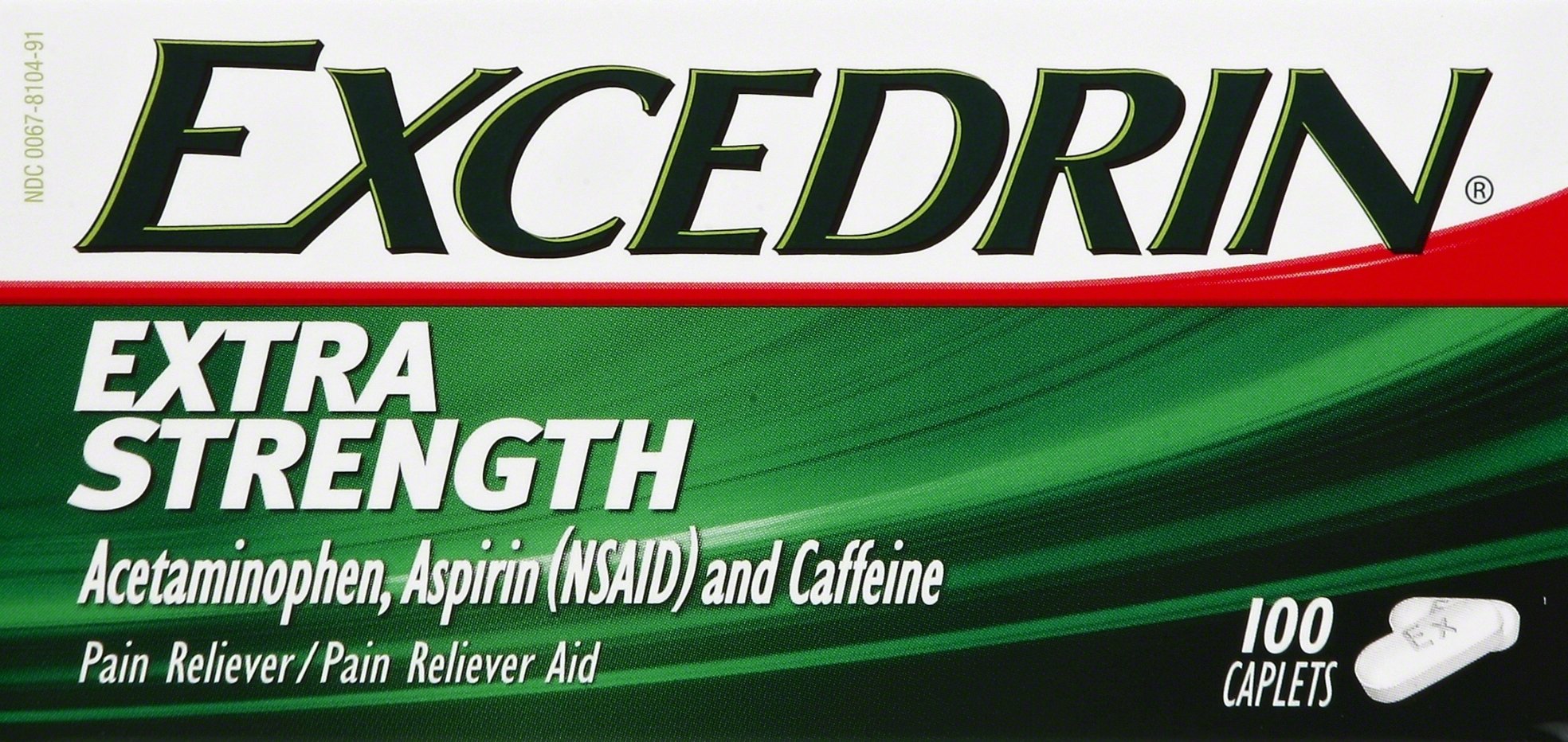 Excedrin Extra Strength Pain Relief Caplets Headache Relief 100