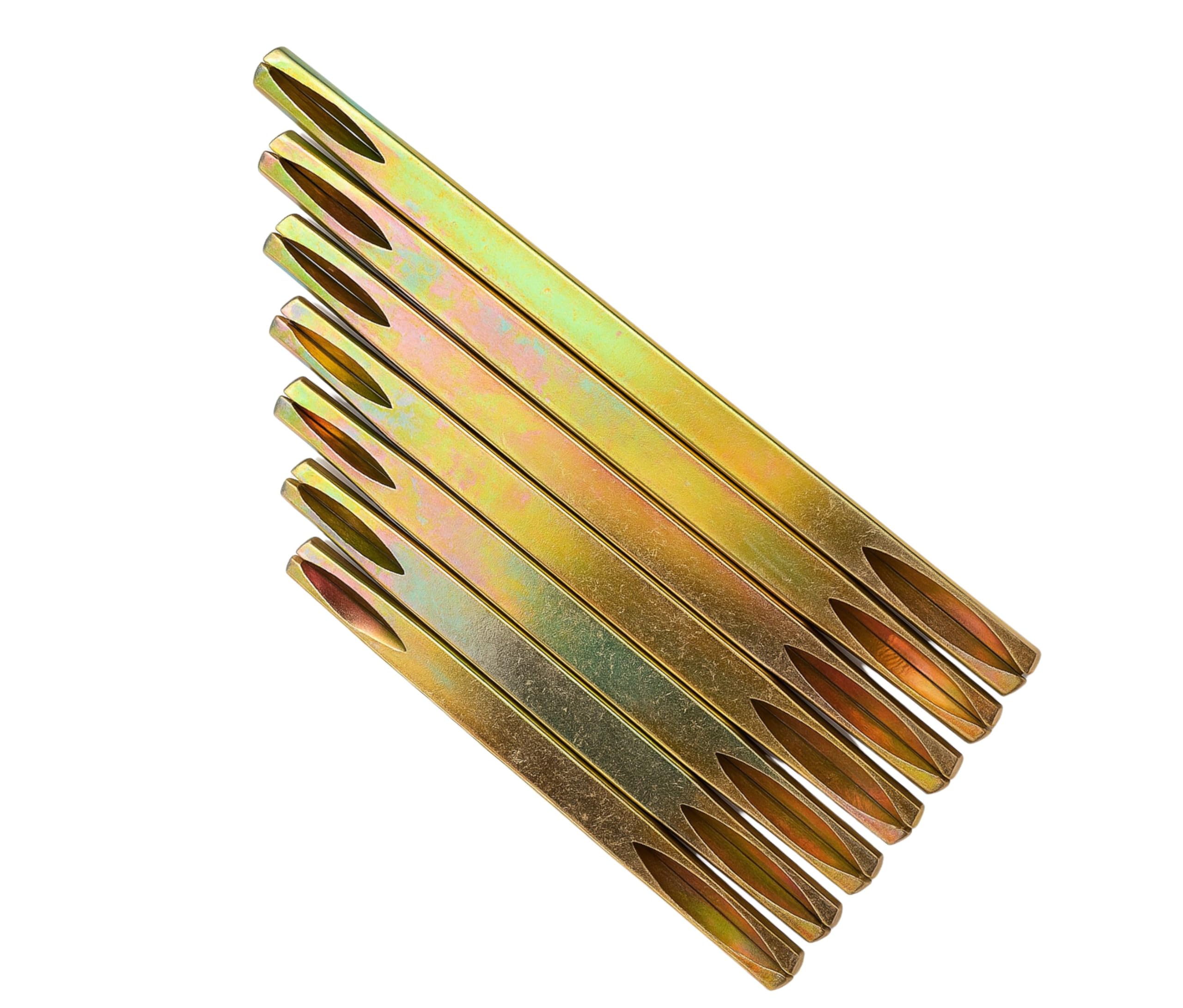 8mm Windows UPVC and Door Handle Split Spindle Bar 90mm to 150mm Solid Steel Silver Metal Spindles Slotted Ends for Window Doors Gate Handles (8mm x 90mm)