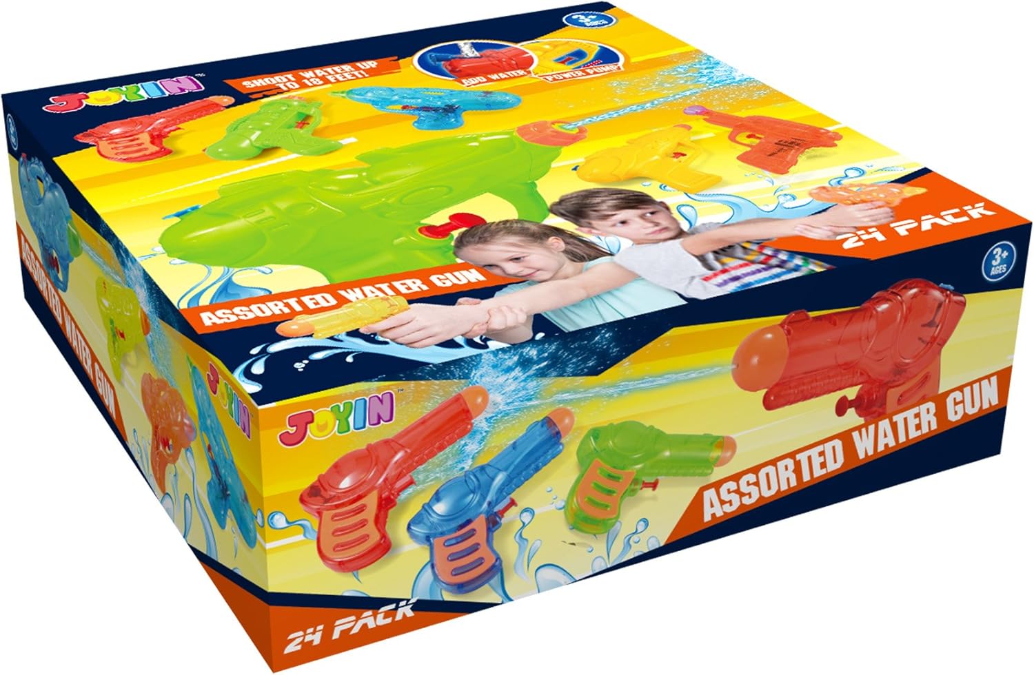 JOYIN 24 Pack Assorted Water Gun Water Blaster Soaker Summer Swimming Pool Beach Toy Water Squirt Water Fight Toys: Toys & Games