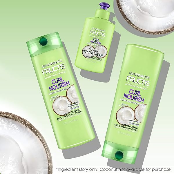 GARNIER HAIR CARE FRUCTIS TRIPLE NUTRITION CURL NOURISH CONDITIONER, 12 FLU