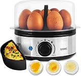 Duronic EB50 Electric Egg Boiler 7 Eggs 400W Omelette Tray Auto Shut Off