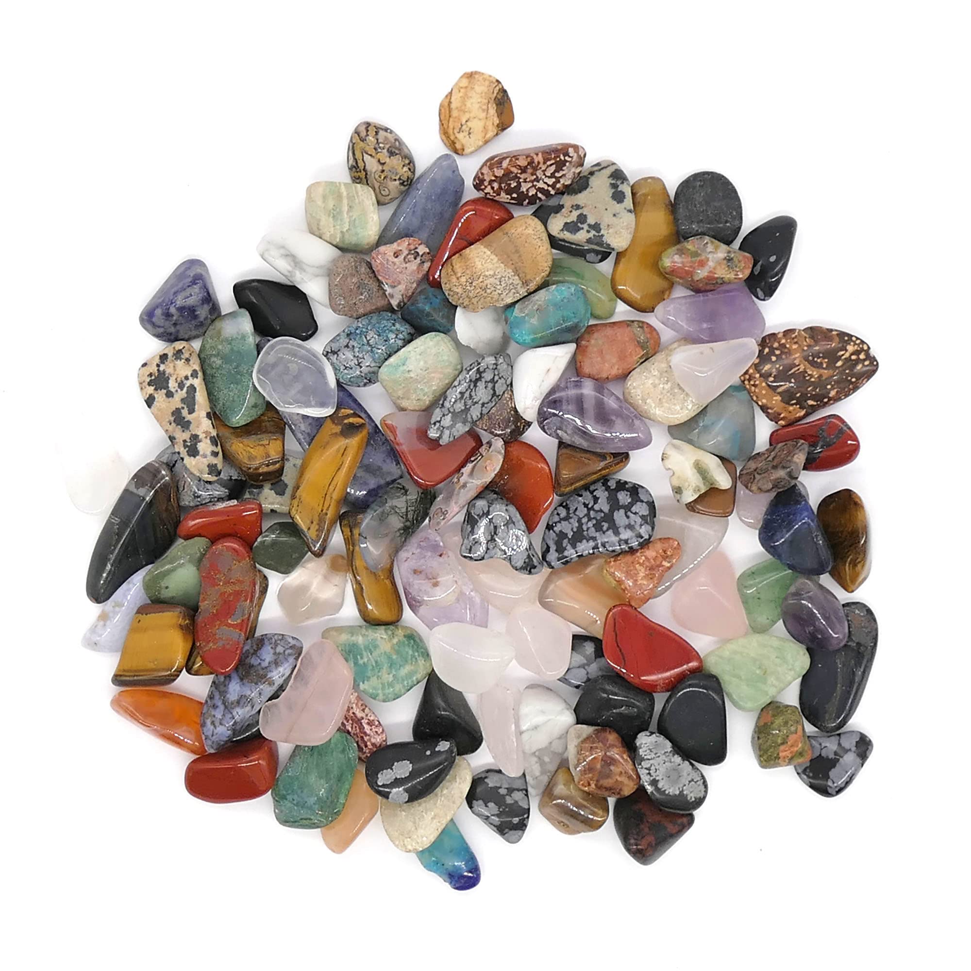 The Bead Shop Polished Tumblestone Gemstones, Pocket Reiki Chakra, Extra Small Mix, 100g Pack (90–100 Stones, Size: 5–10mm)