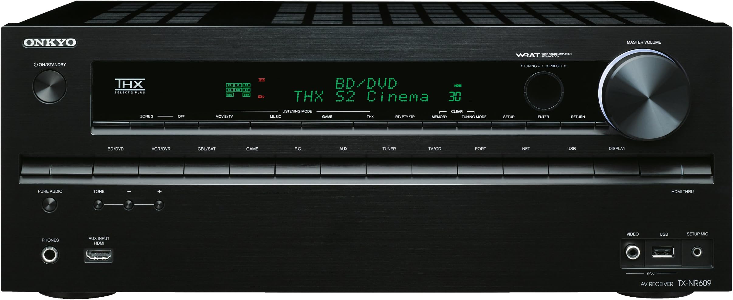 Onkyo TXNR609-BLACK 7.2-Channel Network A/V Receiver in Black