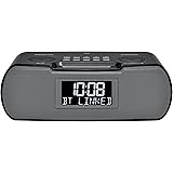 Sangean RCR-20 FM-RDS (RBDS) AM / Bluetooth / Aux-in / USB Phone Charging Digital Tuning Clock Radio with Battery Backup, Bla