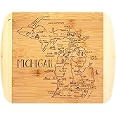 Totally Bamboo A Slice of Life Michigan State Serving and Cutting Board, 11" x 8.75"
