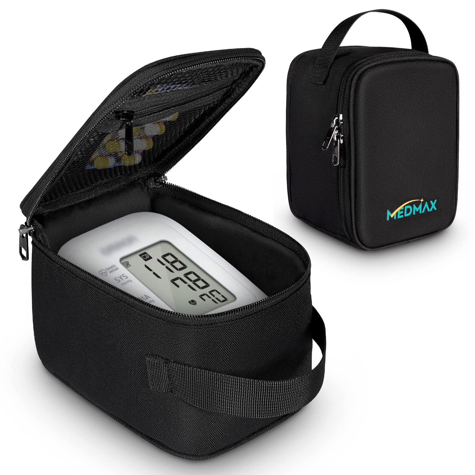 Carrying Case Compatible with OMRON Blood Pressure Monitor Bronze BP5100 / Upper Arm 3 Series Home Blood Pressure Monitor, Portable Storage Organizer Bag with Handle (Bag Only)