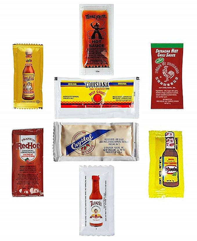 RiverFinn ULTIMATE Hot Sauce Packet Assortment! 8 GREAT