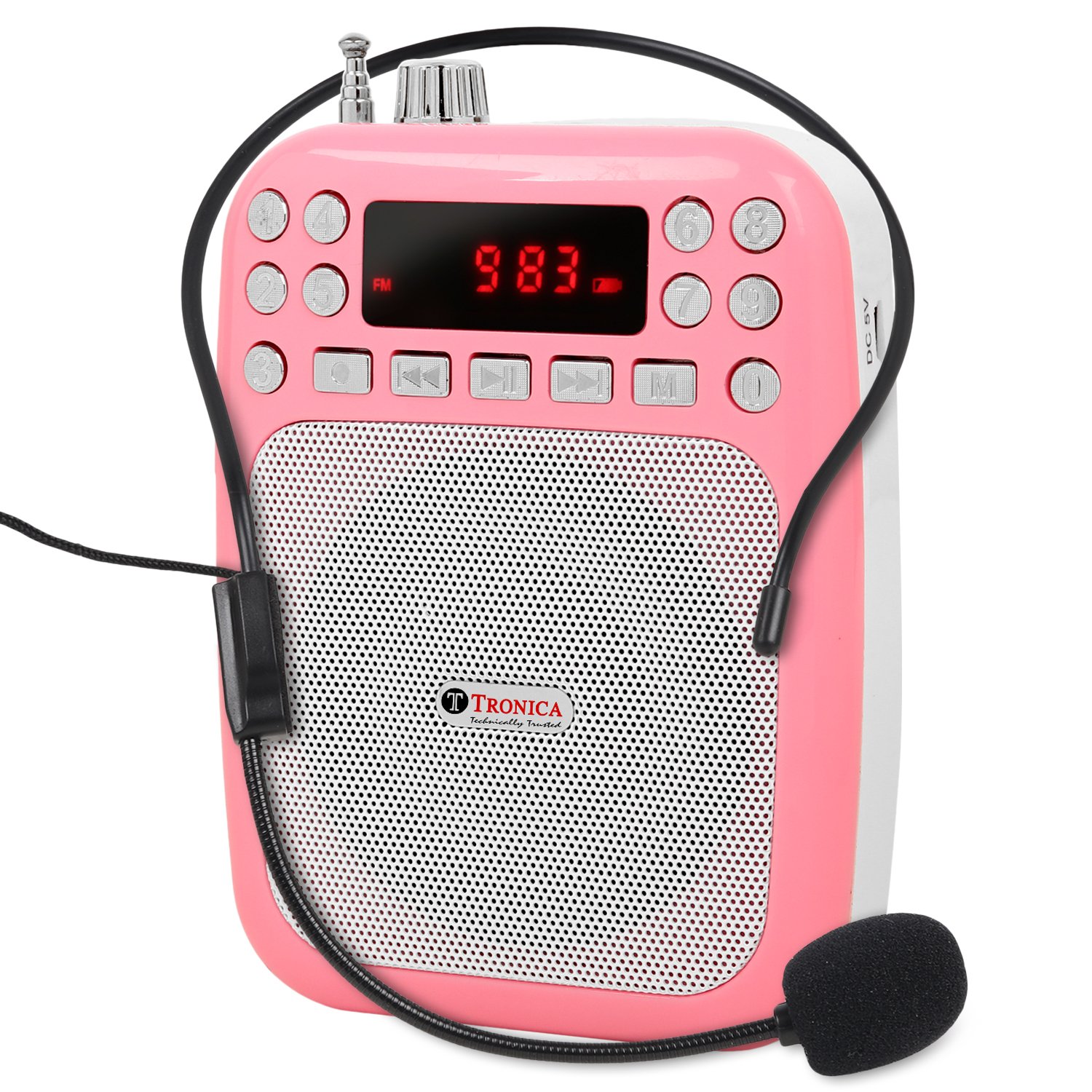 Tronica Rechargeable Multimedia Digital Display Speaker with Recording and  Karaoke Mic for Laptops, Computer, Phones (Pink) Price: Buy Tronica  Rechargeable ...