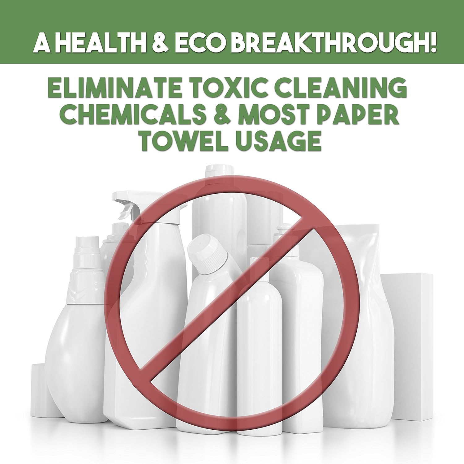 Life Miracle Nano Towels - Amazing Eco Fabric That Cleans Virtually Any Surface with Only Water. No More Paper Towels Or Toxic Chemicals. (14x14, Grey): Home & Kitchen