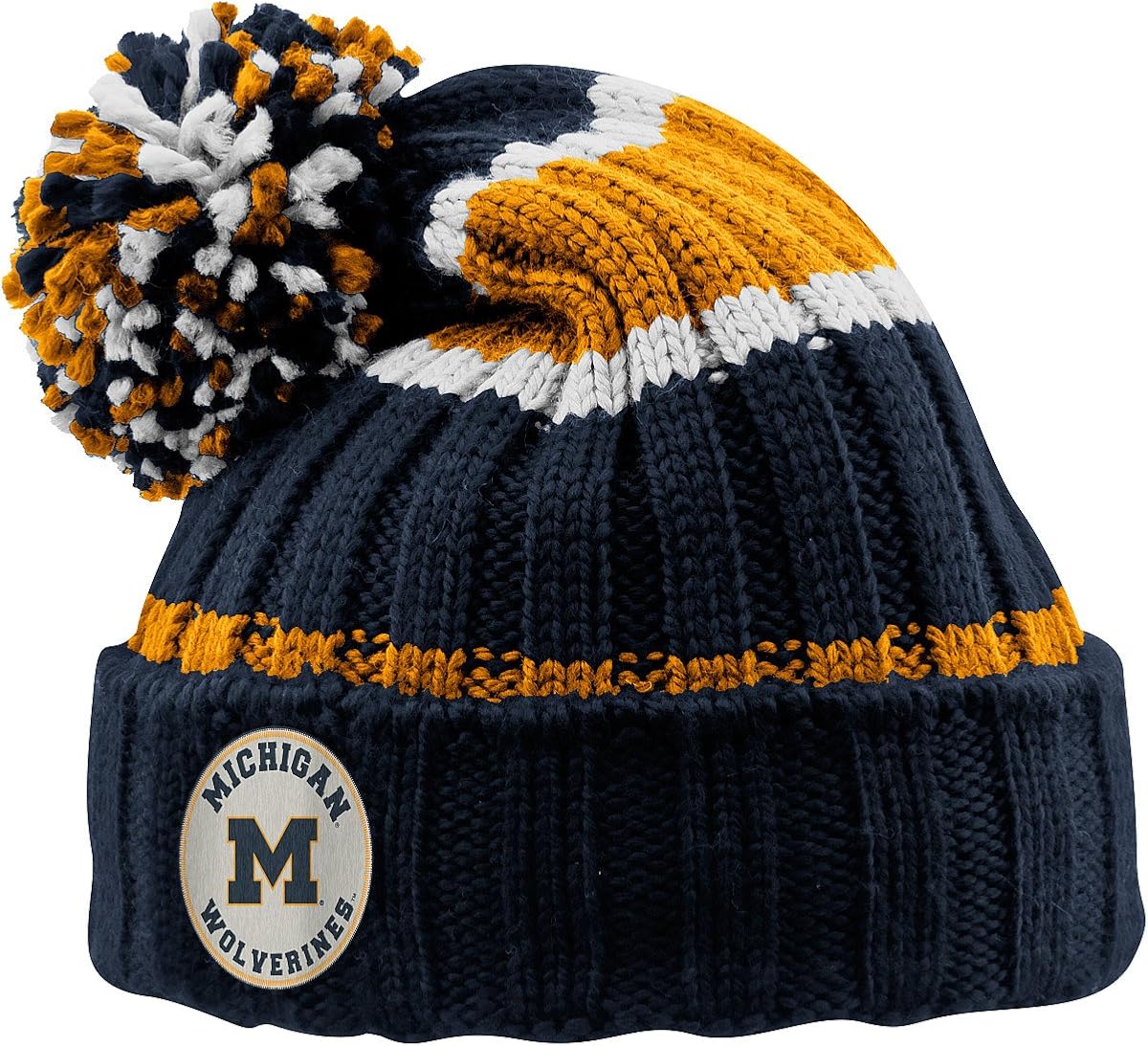 Columbia Michigan Wolverines Pom Beanie Hat Baseball