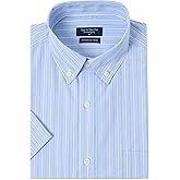 Year In Year Out Wrinkle Free Dress Shirts for Men Regular Fit Short Sleeve Button Down Shirts Business Casual Shirts