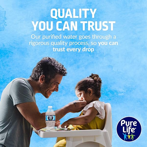 PURE LIFE PURIFIED WATER BOTTLES, 12 PACK – STILL BOTTLED WATER ENHANCED WITH MINERALS FOR A CRISP TASTE, PLASTIC BOTTLES – 16.9 FL OZ