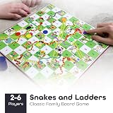 DIVCHI Snakes & Ladders Game for 2-6 Players Ages 3+ with Foldable Board view 2