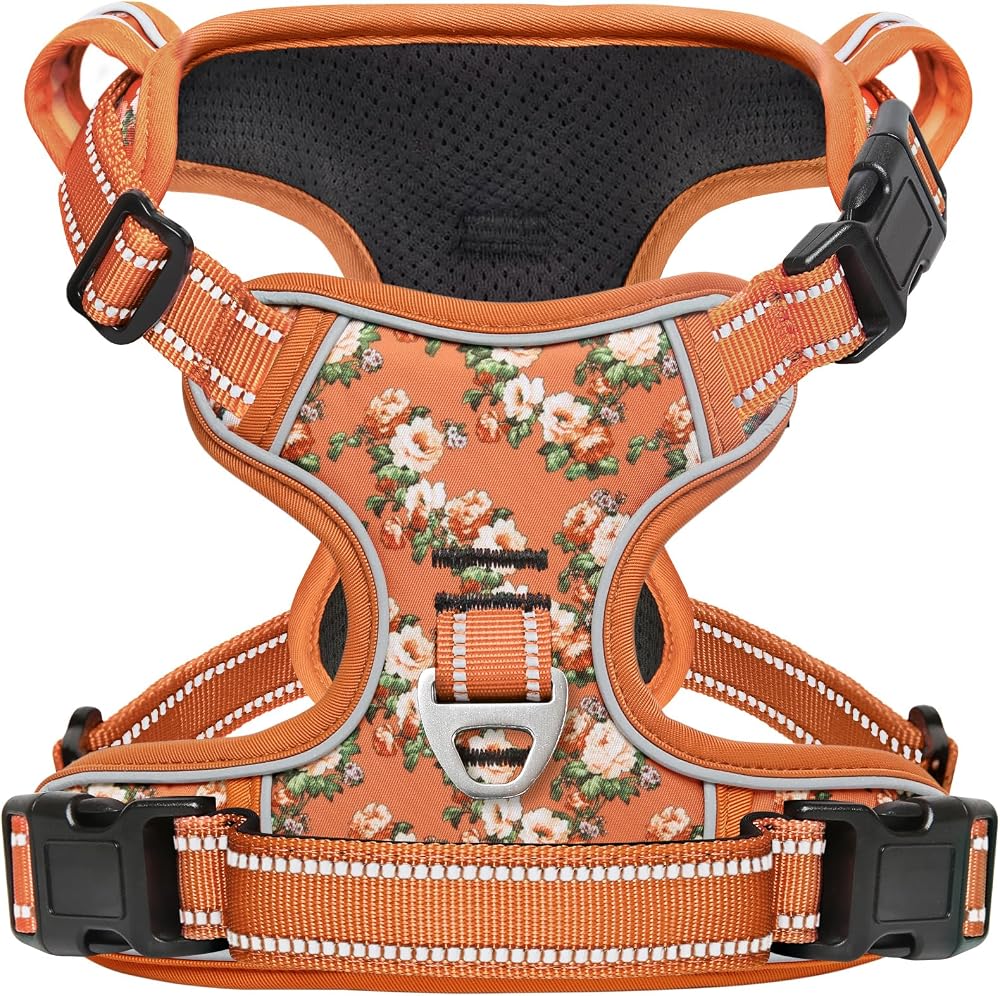 HEELE Dog Harness No Pull Reflective Front Back Leash Attachments S