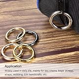 PATIKIL 5pk 18x11x3.5mm Zinc Alloy Spring Gate O Rings Light Gold Keyring Buckle view 5