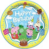 Treasures Gifted Officially Licensed Peppa Pig Birthday Decorations - 9in Dinner Plates 16ct - Peppa Pig Birthday Party Supplies - Disposable Paper Plates
