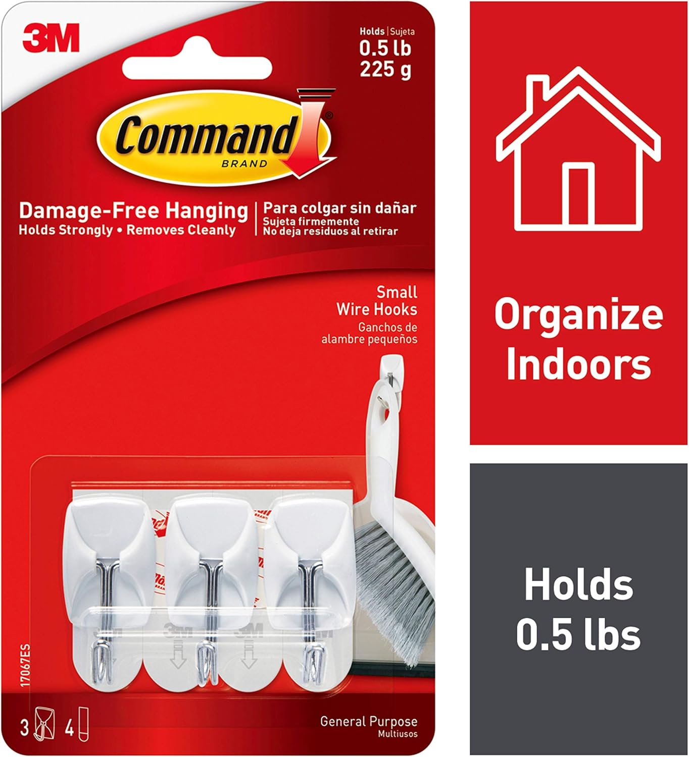 Command 17067ES Kitchen Utensil Hooks with Command Adhesive Strips