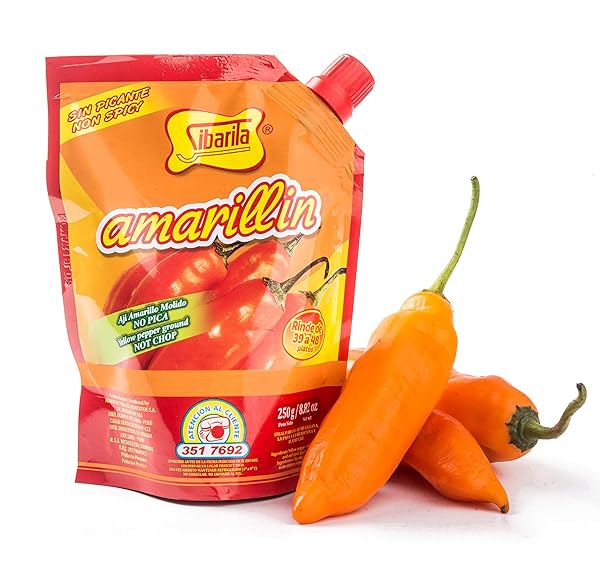 SIBARITA AJI AMARILLO PEPPER SAUCE – PERUVIAN YELLOW CHILI PASTE PEPPERS – NON SPICY – 250 GRAMS – 8.82 OZ