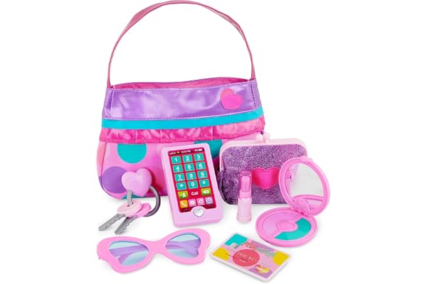 Battat Toy Purse, Play Circle Princess Purse Set, Dress-Up Play, Playset | Includes handbag, coin purse, phone, lipstick, com