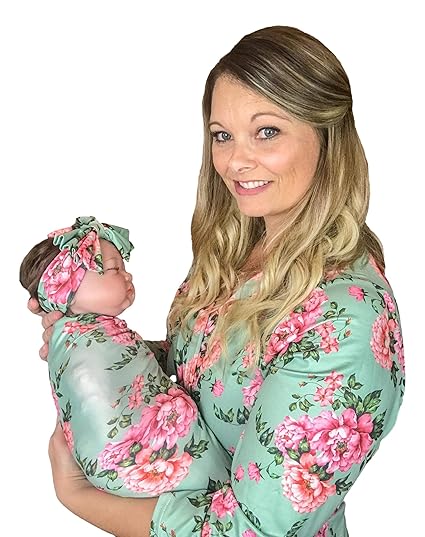 matching robe and newborn swaddle