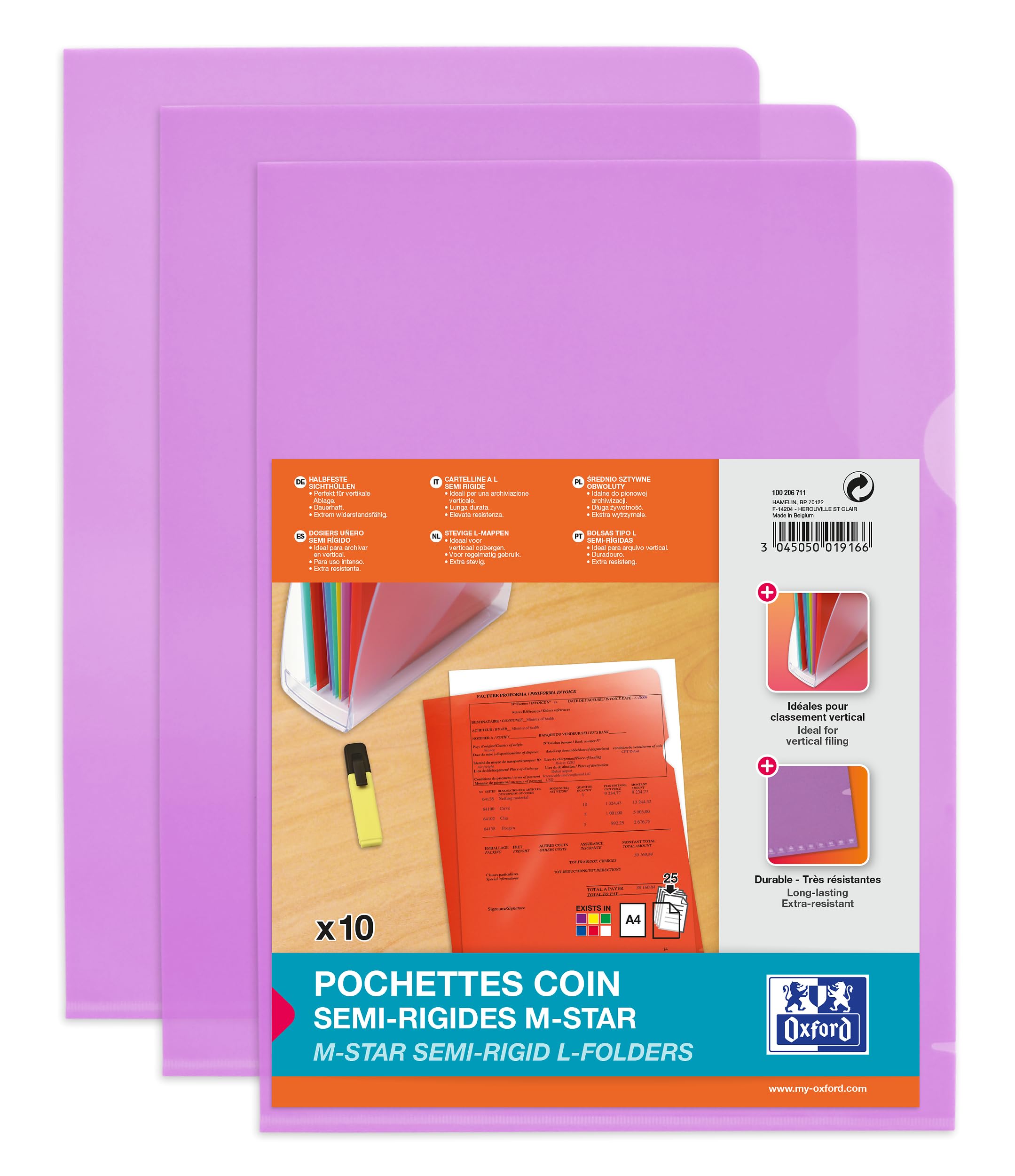 Elba M Star 100206711 Transparent Wallets PVC Hard Film 0.15 mm Purple