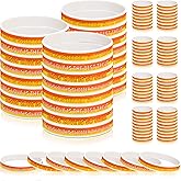 Civaner Halloween Candy Corn Silicone Bracelets Rubber Wristbands Bulk Trick or Treat Party Gifts for Halloween Supplies Party Goodie Bag Fillers Religious Christian Church Favors