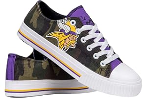 FOCO Women's NFL Camo Low Top Canvas Sneakers Shoes