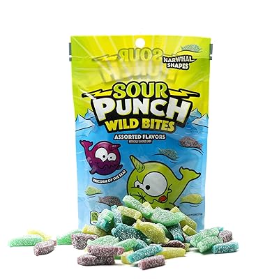 Buy Sour Punch Wild Bites Narwhal Shapes 8oz Pack Of 12 Online In Italy B08gklb7wr