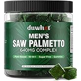 duwhot Saw Palmetto Gummies for Men, Organic Saw Palmetto with Pumpkin Seed Oil for Men Overall Health, Enhanced with Pygeum, Nettle, Sugar-Free, Vegan, 60 Chewables