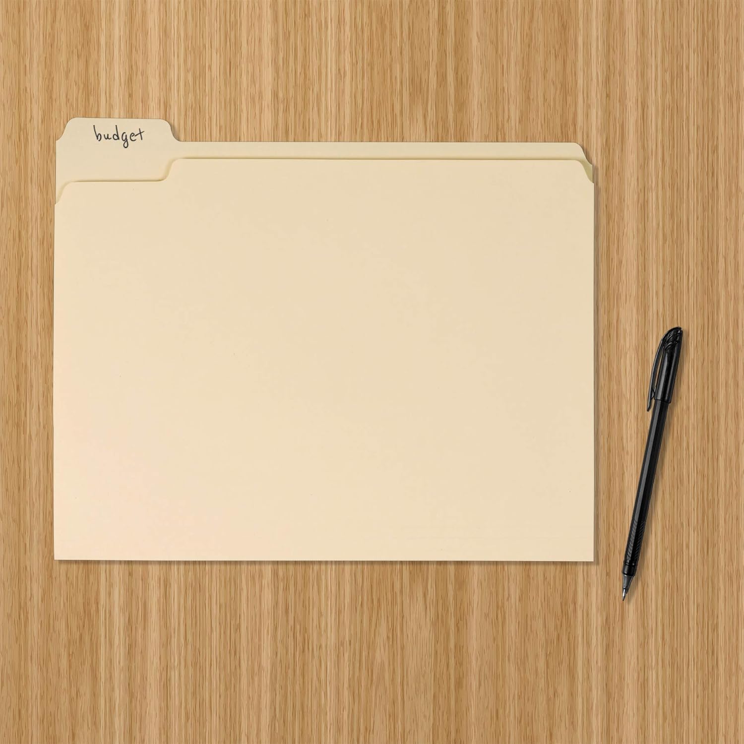 Basics File Folders - 1/5 Tab, Manila, Letter Size, 36-Pack : Office Products
