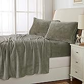 NY Loft Ultra Soft Micro Fleece Sheets Set with Extra Deep Pockets | Extra Soft Velvet Fleece Sheet Set | Super Plush Polar Fleece | Velvet Plush Cozy Warmth | Tribeca Collection (Twin, Fog Taupe)