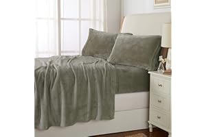 NY Loft Ultra Soft Micro Fleece Sheets Set with Extra Deep Pockets | Extra Soft Velvet Fleece Sheet Set | Super Plush Polar Fleece | Velvet Plush Cozy Warmth | Tribeca Collection (Twin, Fog Taupe)